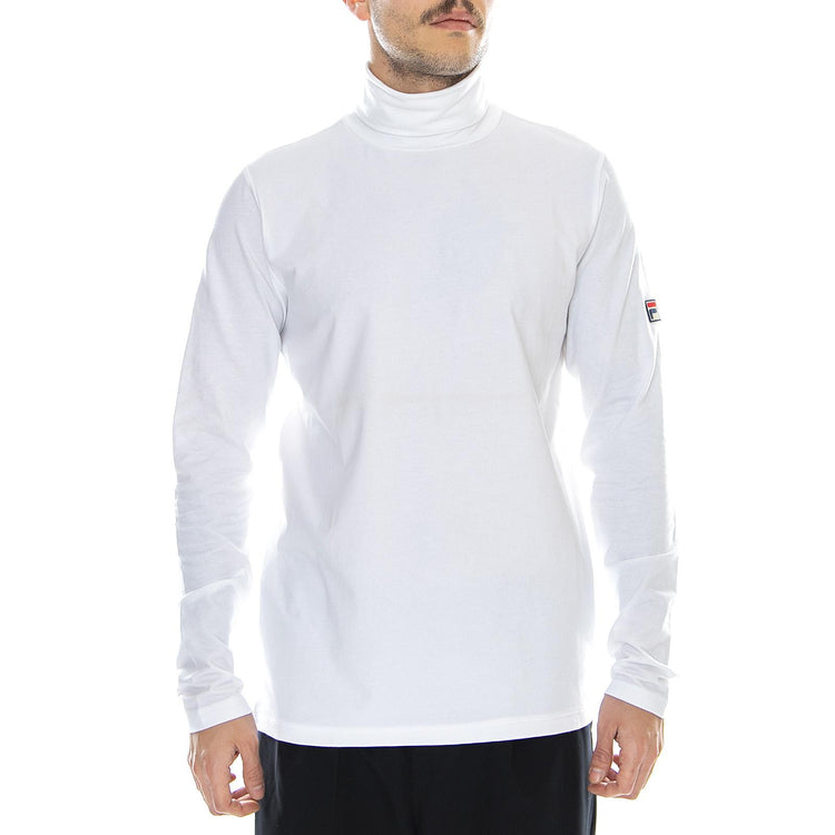 Roll Neck 19th Ls Tee - White - Maglietta Maniche Lunghe Uomo Bianca 96424_4  FILA 
