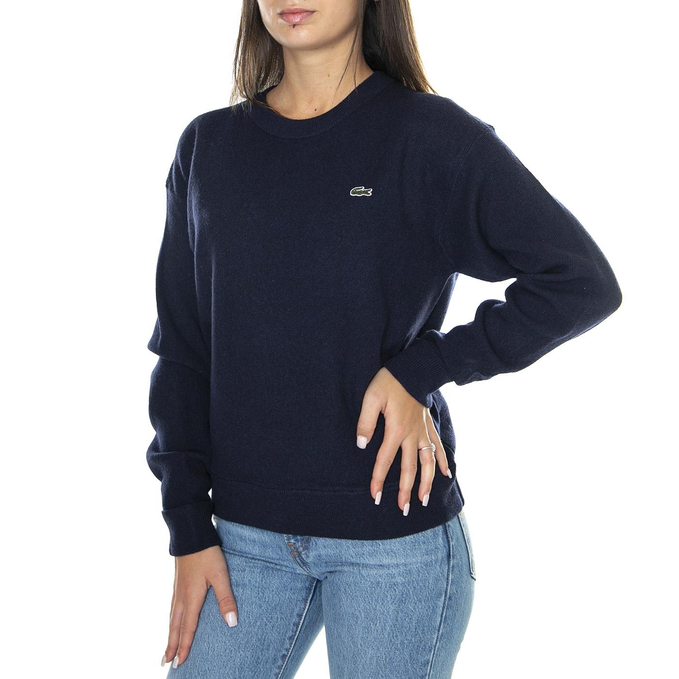 Pullover AF9551-166 - Maglione Donna Blu AF9551-166  LACOSTE 