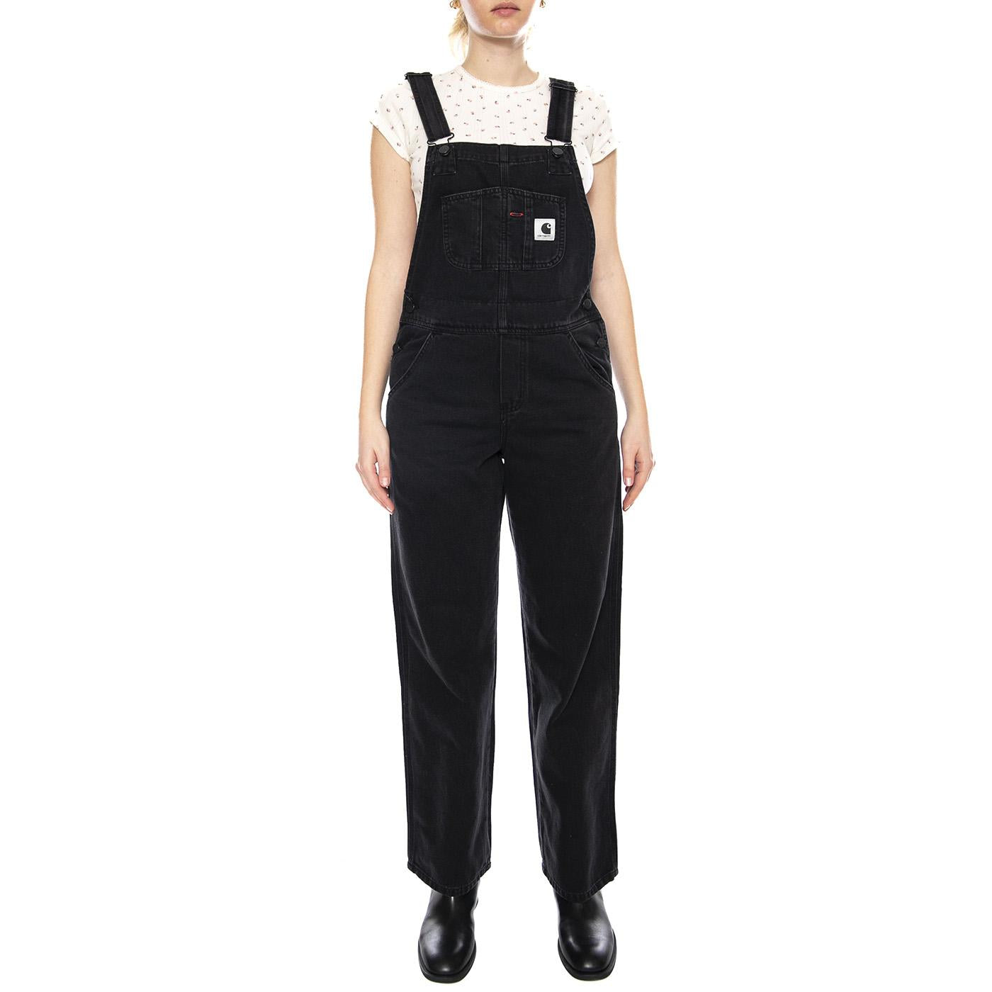 W' BLB Overall Straight - Salopette Donna Nera Carhartt I031250.8906 . CARHARTT WIP 