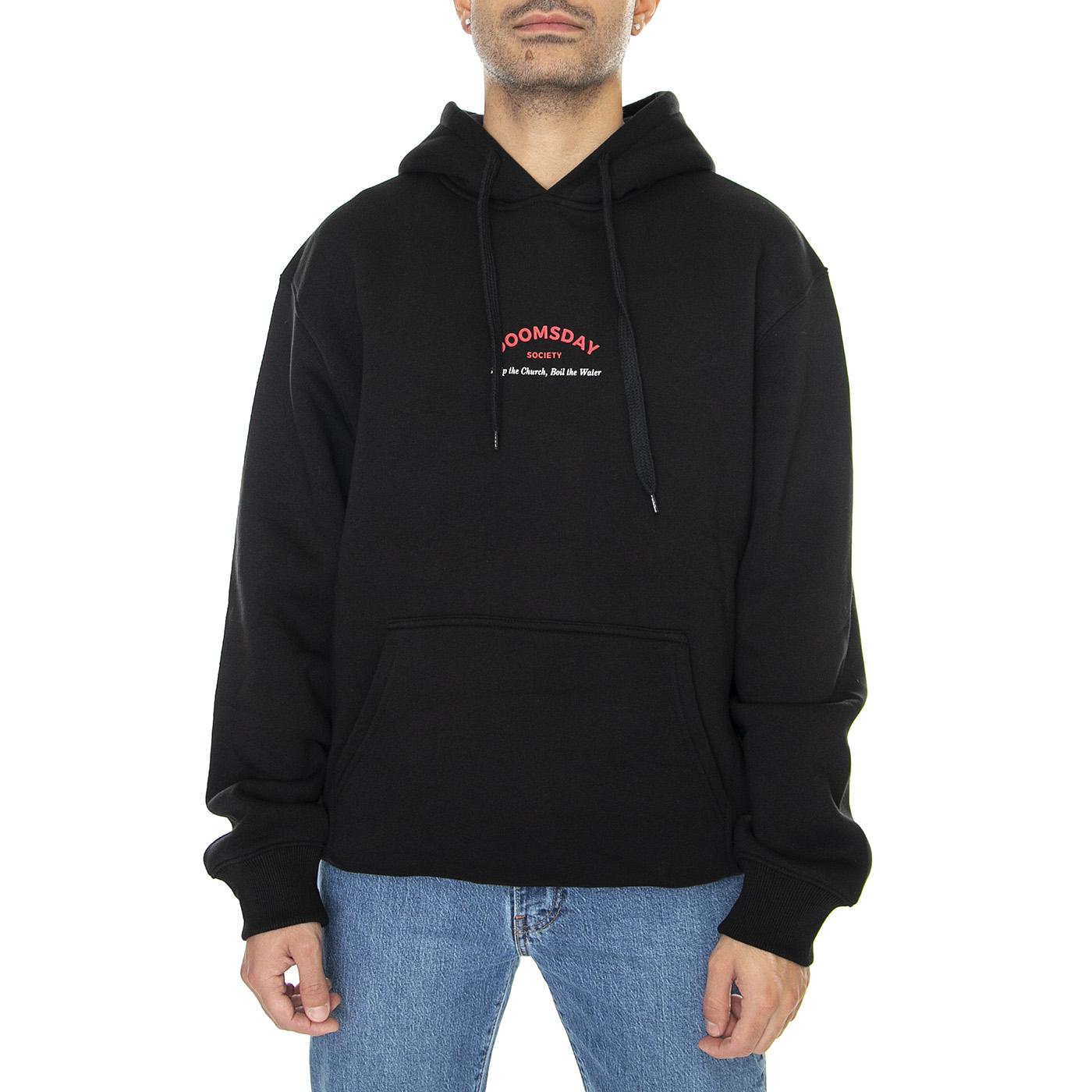 Holy Pasta Hoodie Black - Felpa con Cappuccio Uomo Nera HDY0101BLK  DOOMSDAY 
