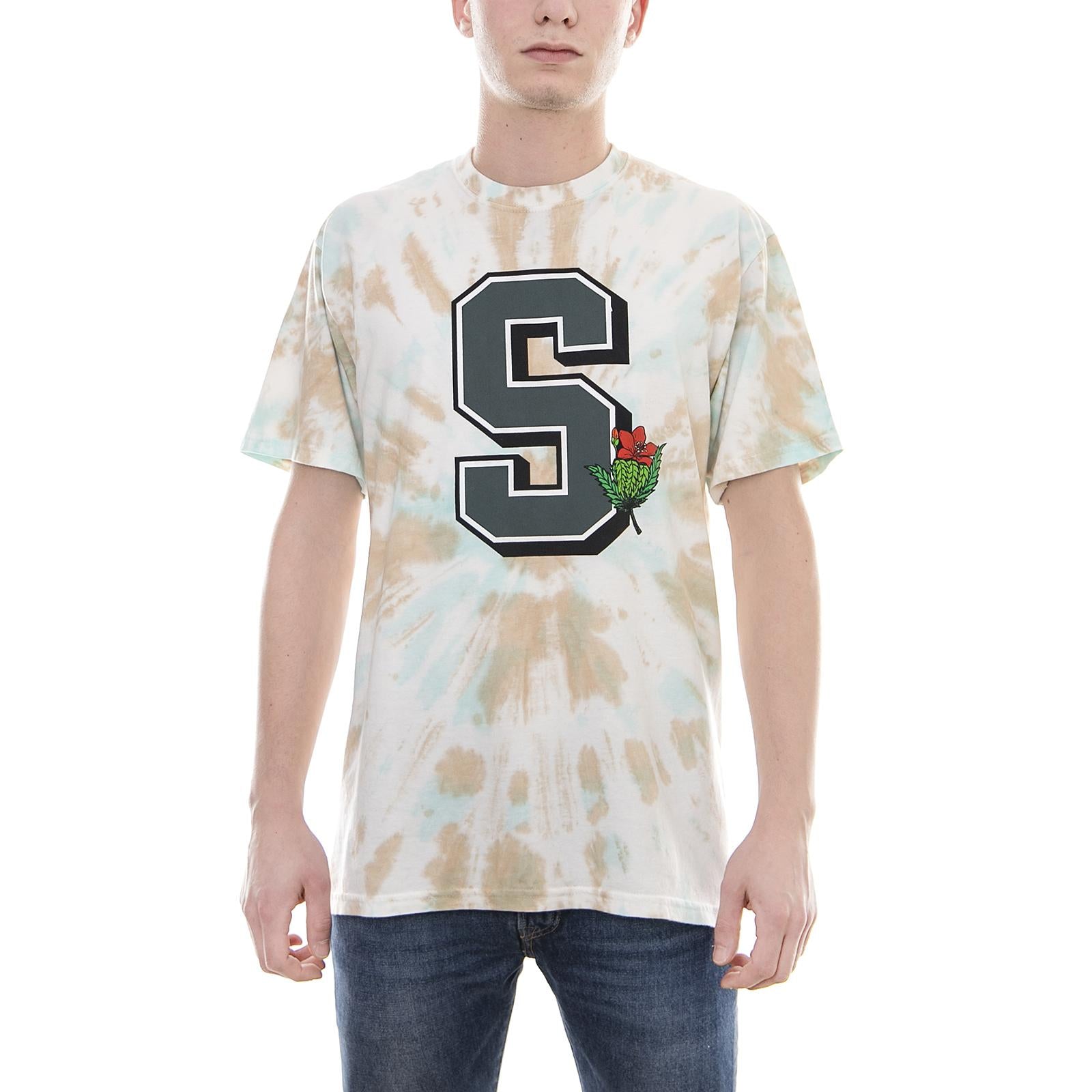 UNIVERSITY TD TEE NATURAL/GREEN 1904254-NAT3 . STUSSY 
