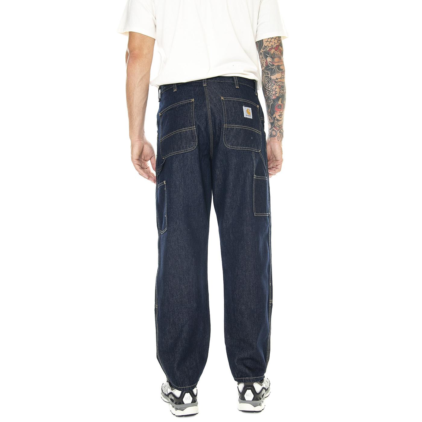 Double Knee Pant Blue / Rinsed - Pantaloni Denim Jeans Uomo Blu I032699.0102  CARHARTT WIP 