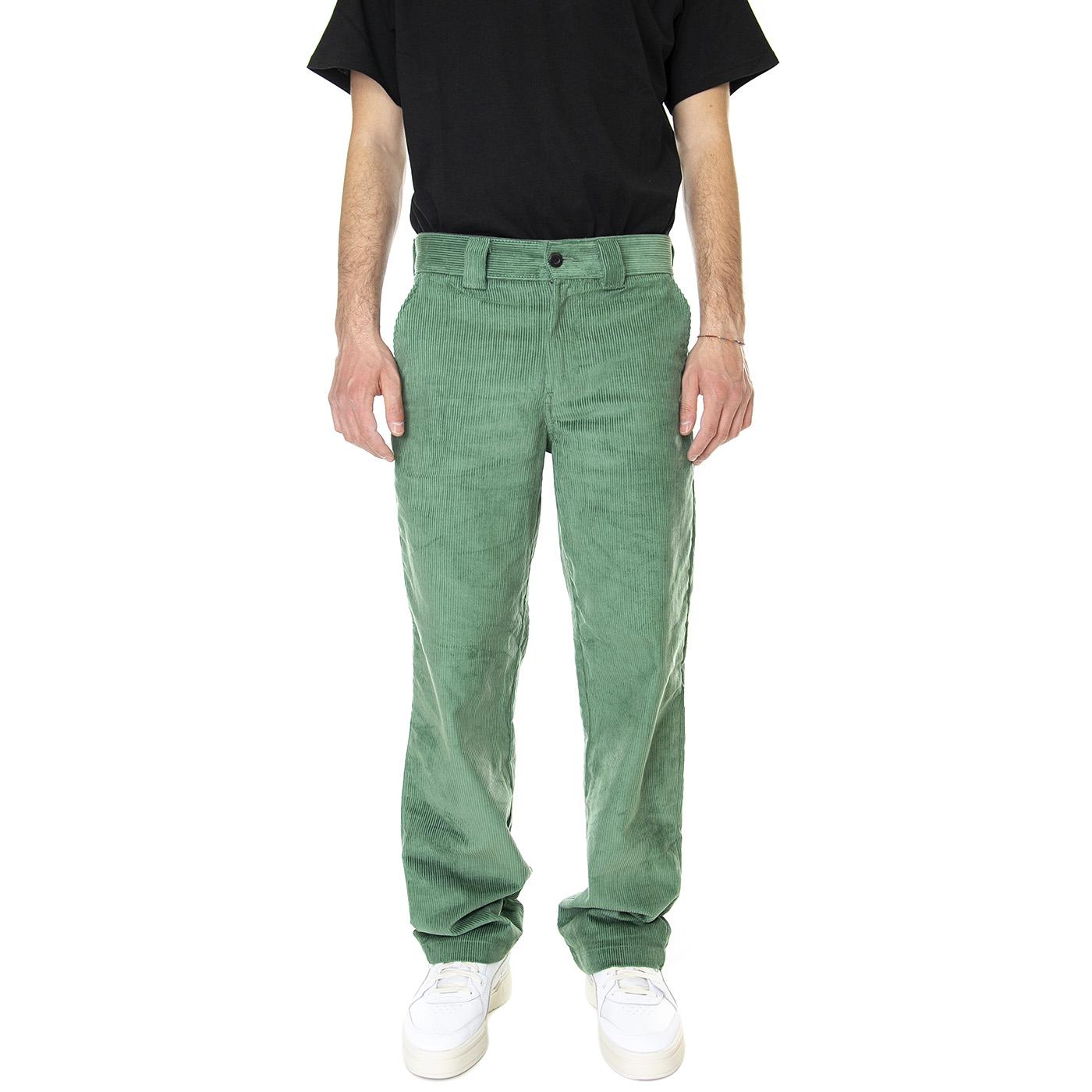 Higginson Pant Dark Ivy - Pantaloni in Velluto Uomo Verdi DK0A4XIKC971  DICKIES 