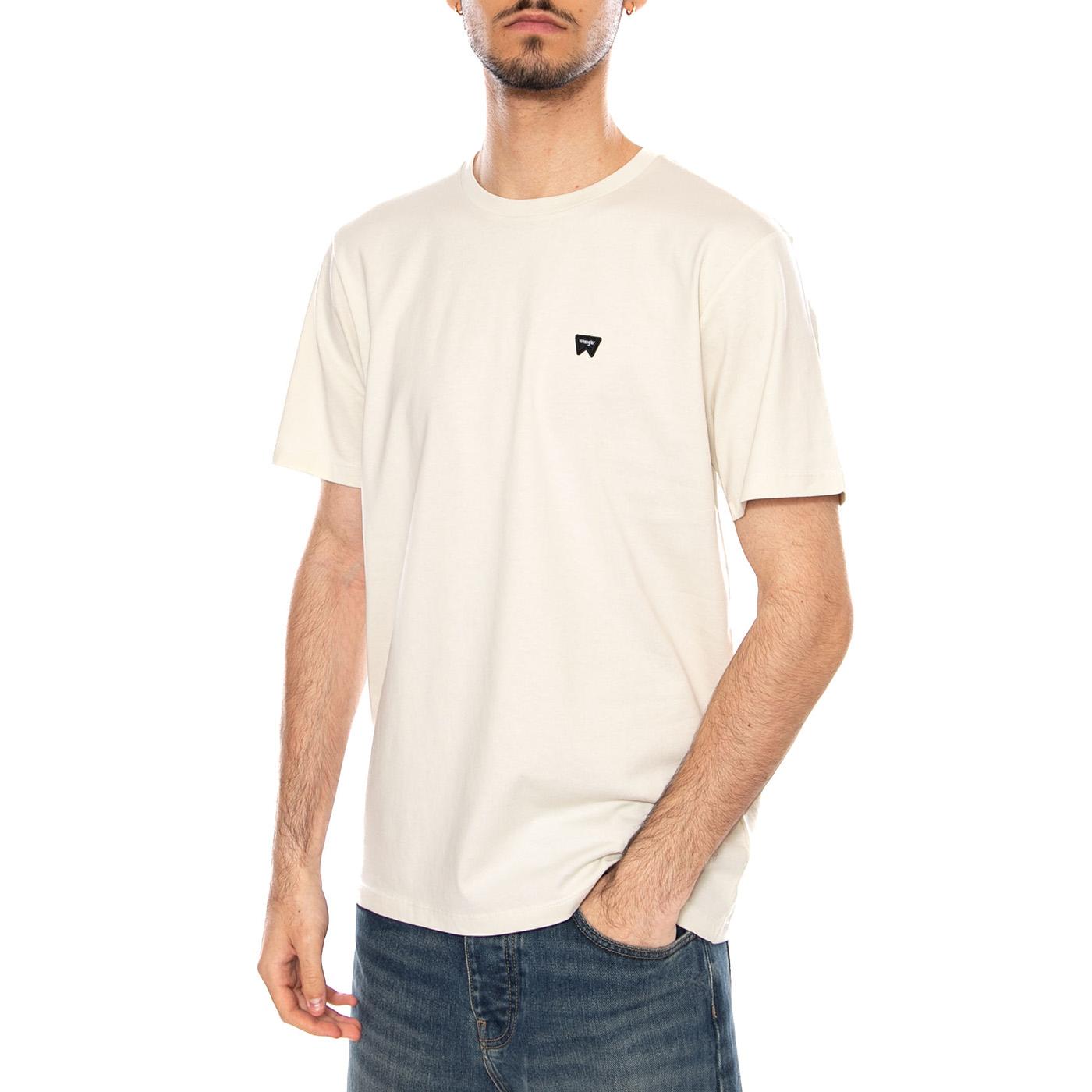 Sign Off Tee Vintage White - Maglietta Giorocollo Uomo Beige 112351234 WHT WRANGLER 