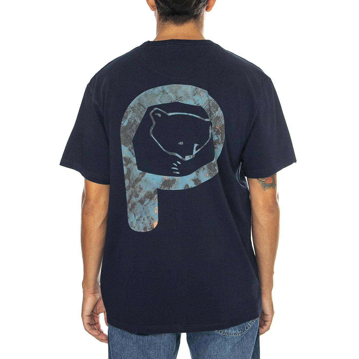 P Bear Camo Filled Back Graphic Navy Blazer - Maglietta Girocollo Uomo Blu PFD0160-203  PENFIELD 