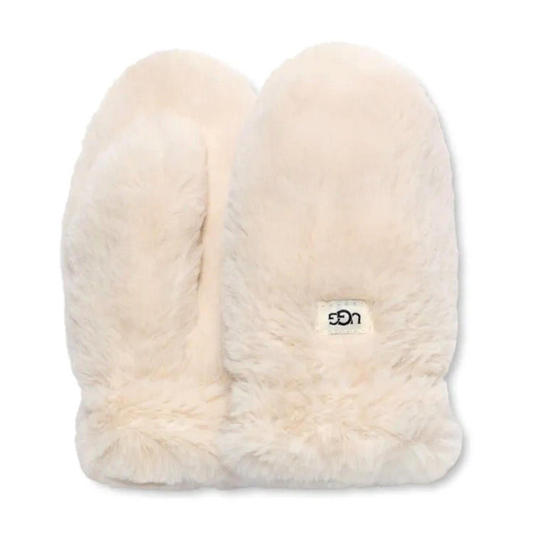 K Faux Fur Mitten White - Guanti Bianchi 21699BX-WHT  UGG 