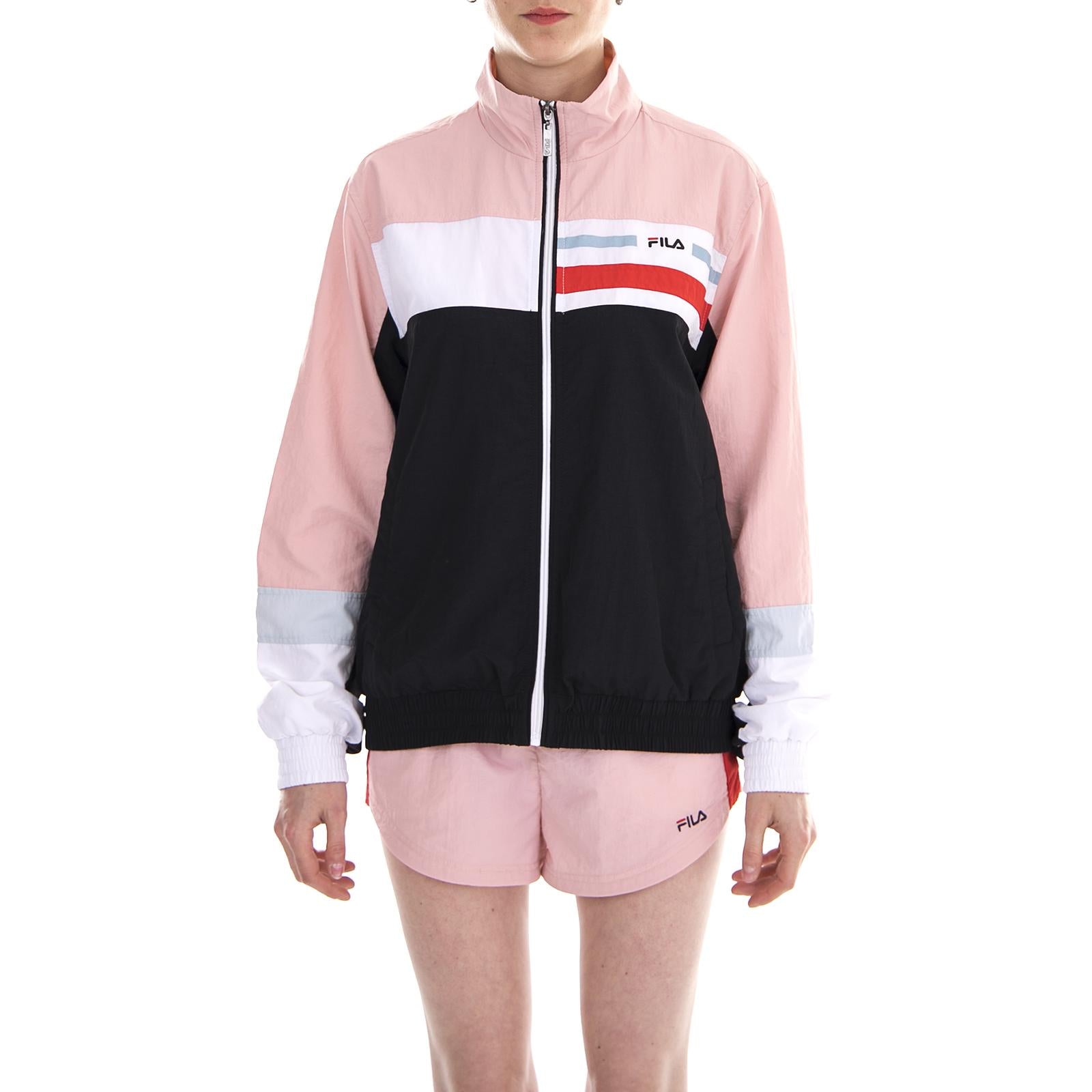 Kaith Track Jacket black - coral blush - bright white 682126-I90  FILA 