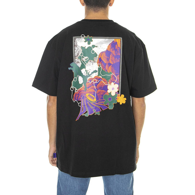 Puma  x P.A.M. Graphic Tee Black - Maglietta Girocollo Uomo Nera 536003-01  PUMA 