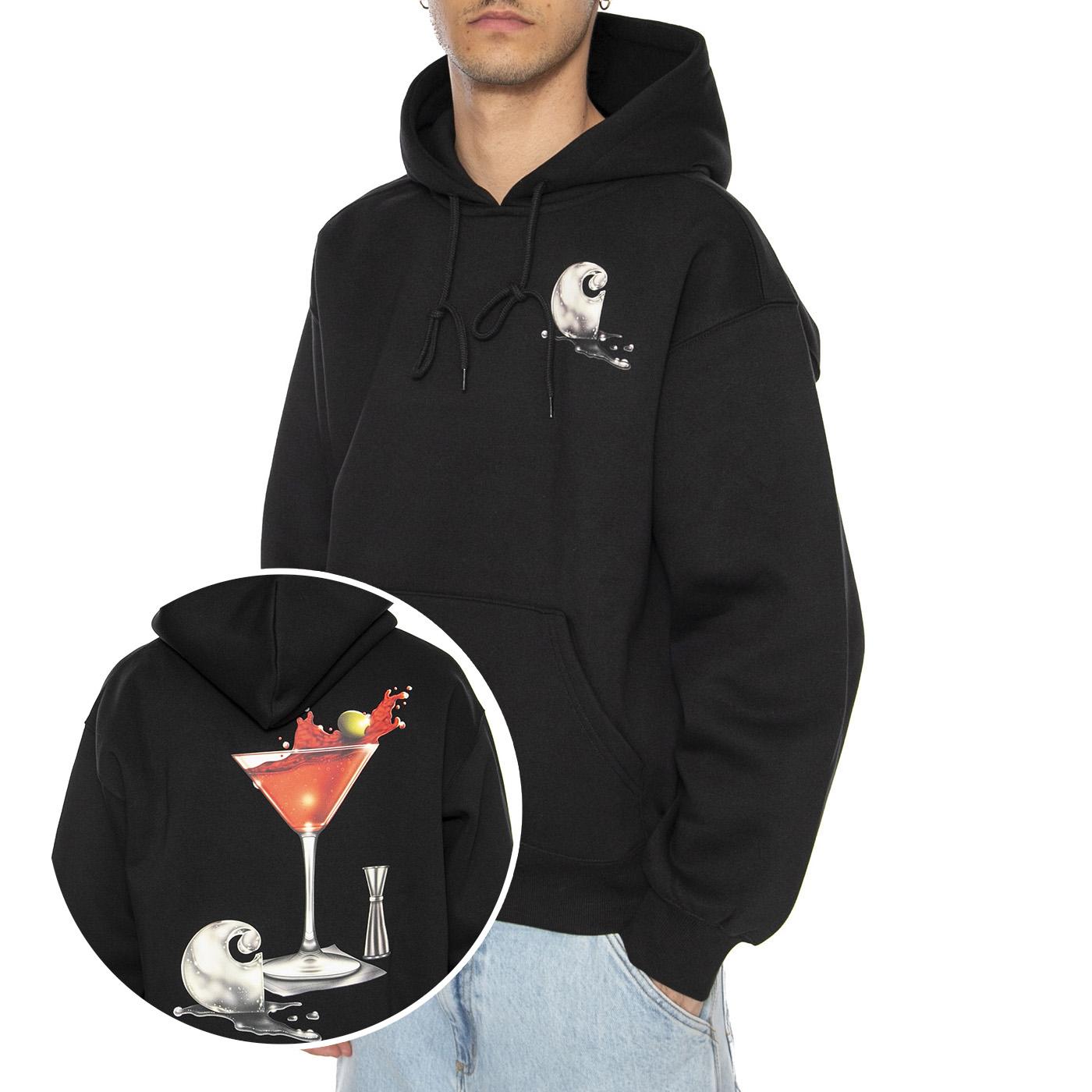 Hooded Jake Garcia Sweat Black - Felpa Uomo Nera I035191.89XX . CARHARTT WIP 