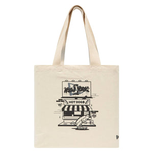 NE Graphic Tote Bag New Era Ivory / Black - Borsa Shopping Bag Beige 60503777  NEW ERA 