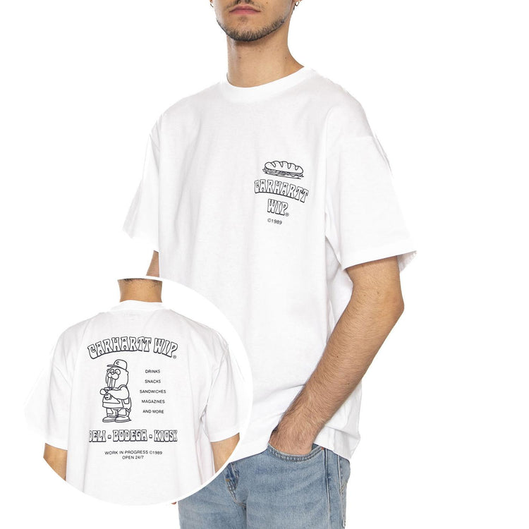 S/S Sandwich T-Shirt White - Maglietta Girocollo Uomo Bianca I035230.02XX . CARHARTT WIP 