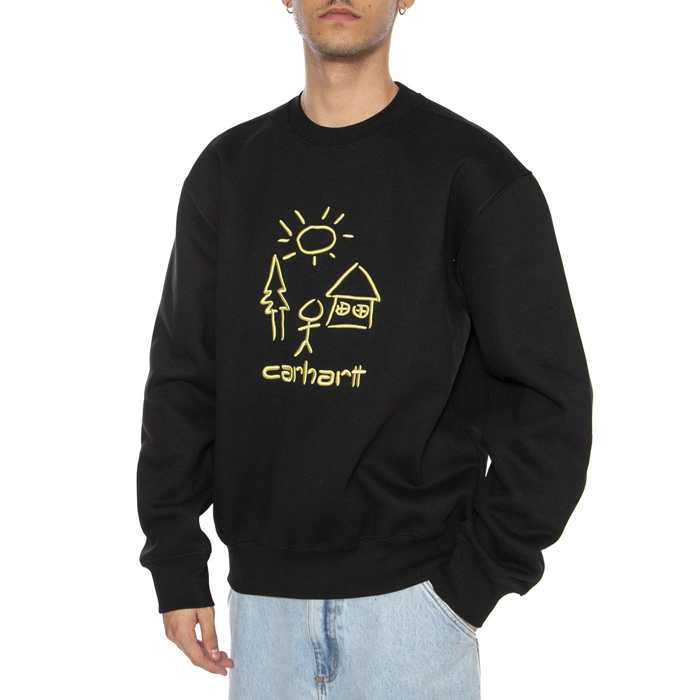 Masterpiece Sweat Black / Fandoghi - Felpa Uomo Nera I035199.33NXX . CARHARTT WIP 