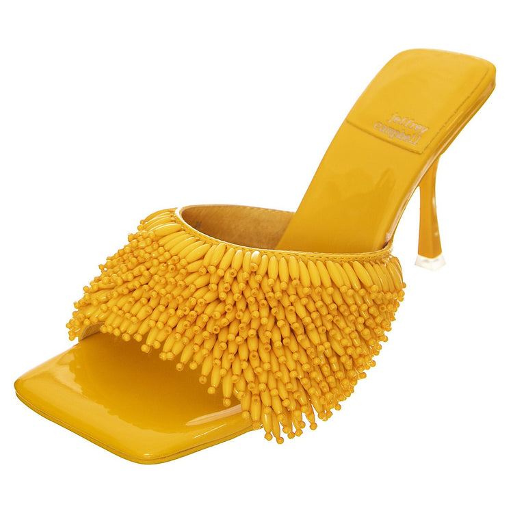 Beaded-Me Yellow Patent Pu+Beads - Sandali Donna Arancioni JCSJC-927-21-5-YEL  JEFFREY CAMPBELL 