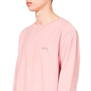 STOCK LS TERRY CREW PINK 118269-PINK  STUSSY 