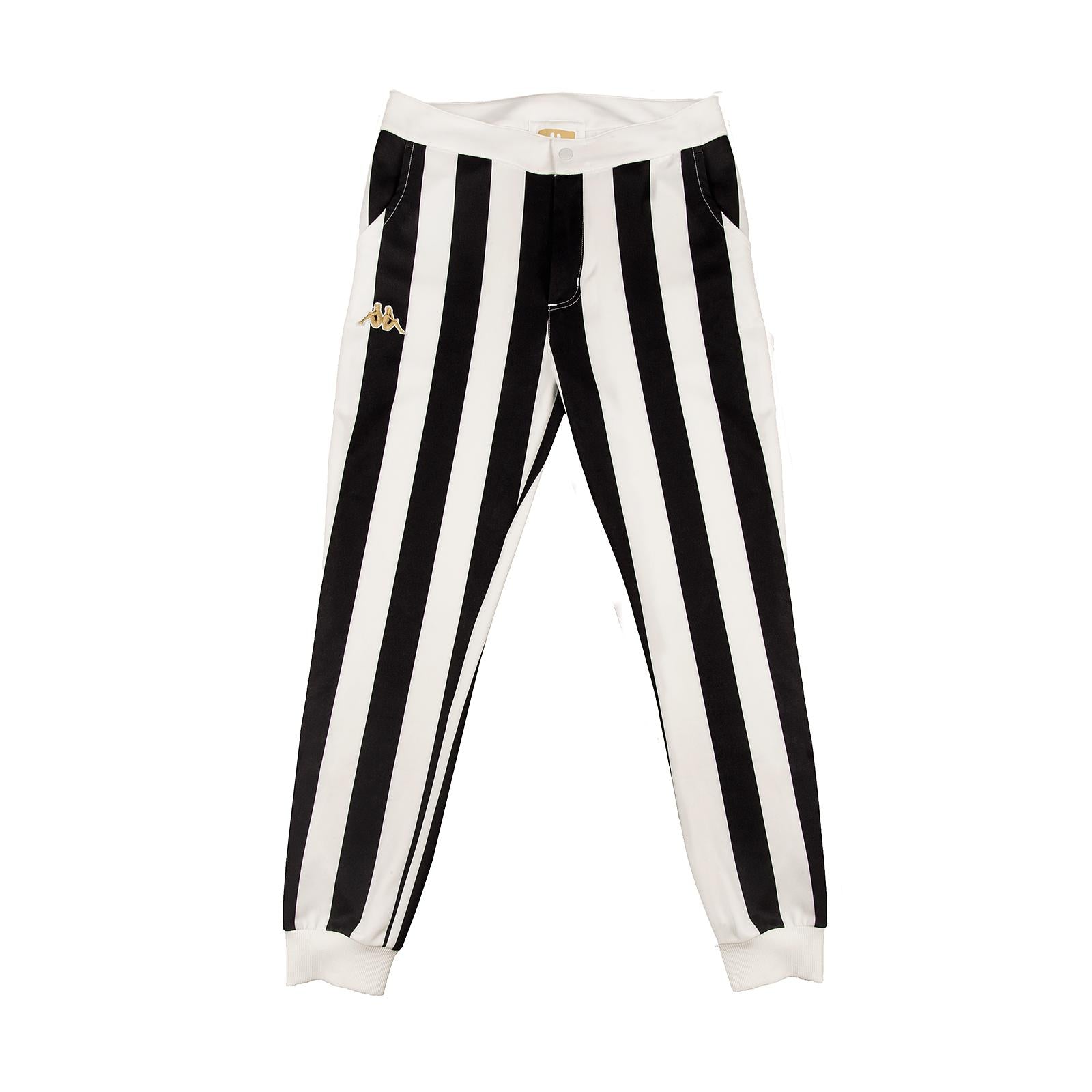 Authentic Stripes Trousers - White / Black - Pantaloni Donna Neri / Bianchi 303PP60-625N  KAPPA 