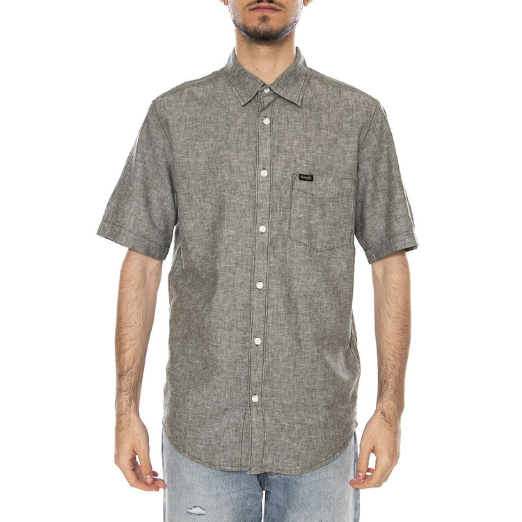 SHIRT DEEP DEPTHS - Camicia Maniche Corte Uomo Beige 112378047 GRN WRANGLER 