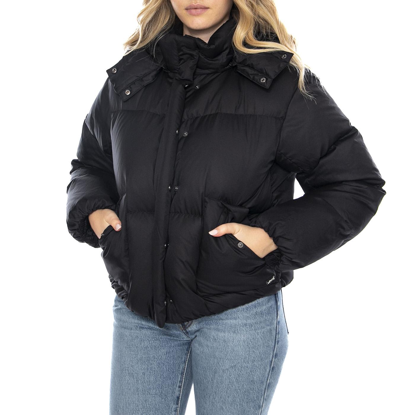 Western Bubble Shortie - Anthracite Night Black - Giacca Piumino Donna Nera 003MD-0001 . LEVIS 