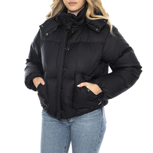 Western Bubble Shortie - Anthracite Night Black - Giacca Piumino Donna Nera 003MD-0001 . LEVIS 