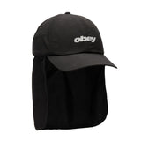 Obey Sahara 6 Panel Trail Cap Black - Cappellino con Visiera Nero  ACCESSORI OBEY