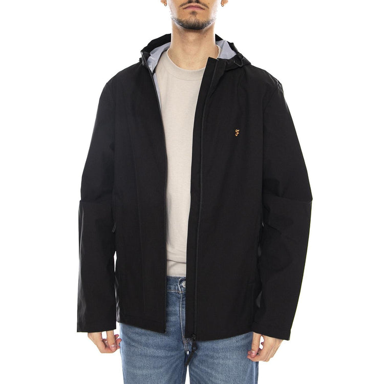 Rhodes Hooded Jacket - Giacca Uomo con Cappuccio Nera F4RFF031 10 FARAH 