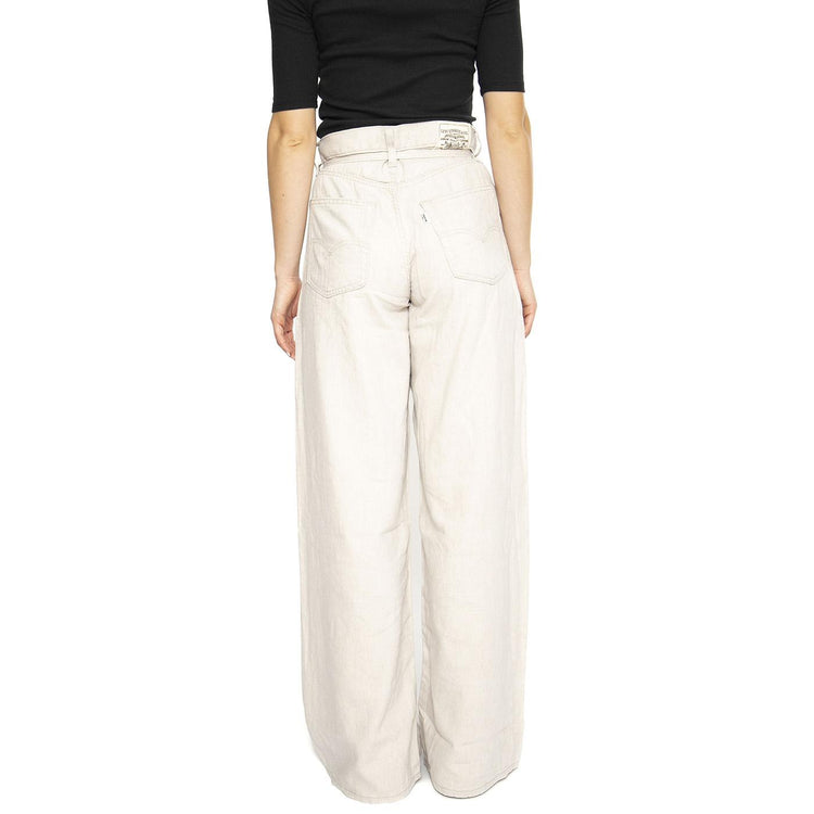 XL Straight Crystal Gray Linen - Pantaloni Donna Beige A8701-0018  LEVIS 