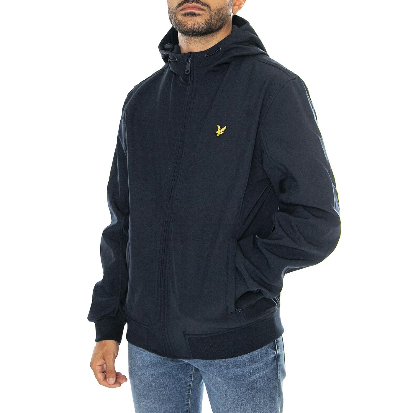 Fleece Back Softshell Jacket Dark Navy - Giacca con Cappuccio Uomo Blu JK2110V-Z271  LYLE & SCOTT 