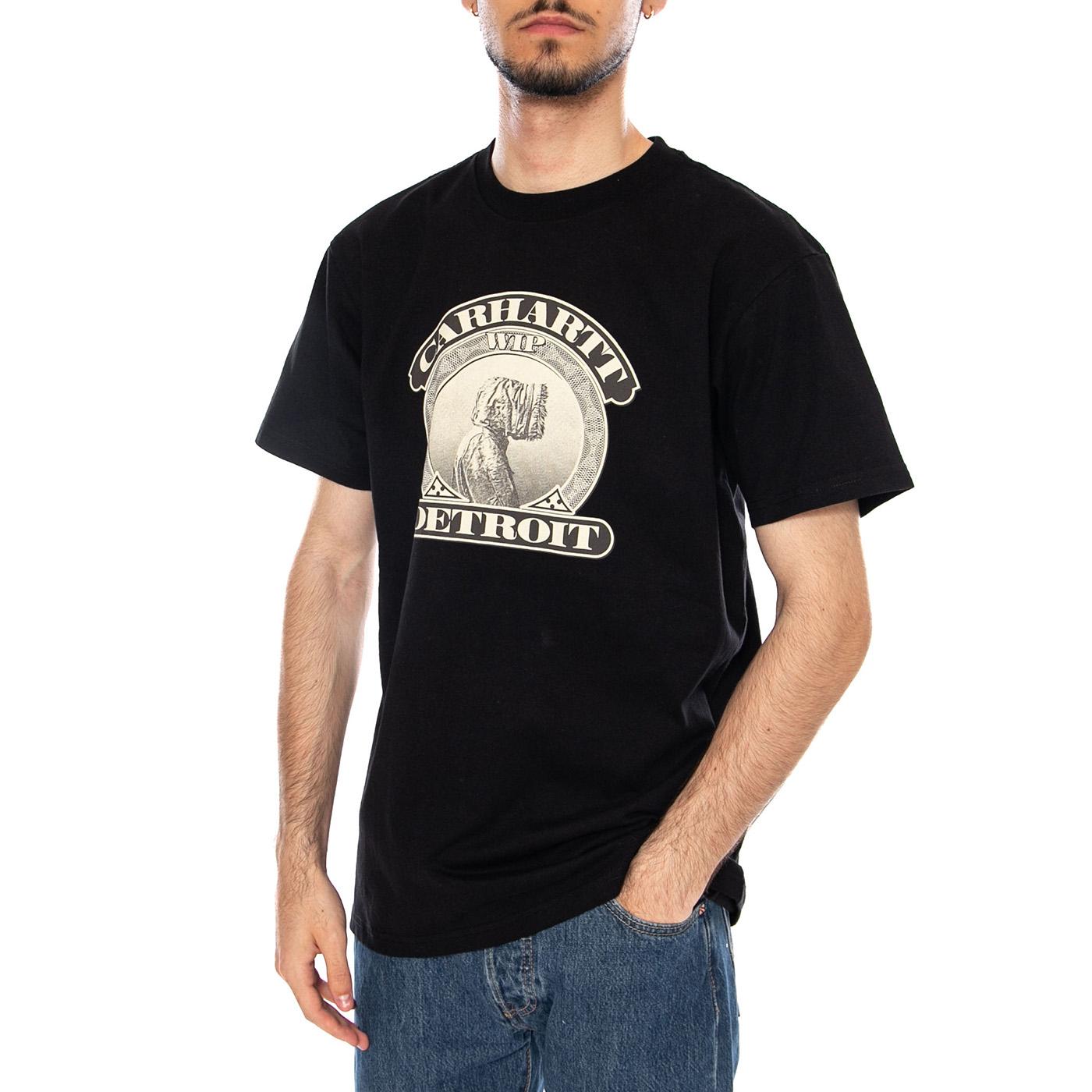 S/S COLD WORLD T-SHIRT BLACK - Maglietta Girocollo Uomo Nera I035431.89XX . CARHARTT WIP 