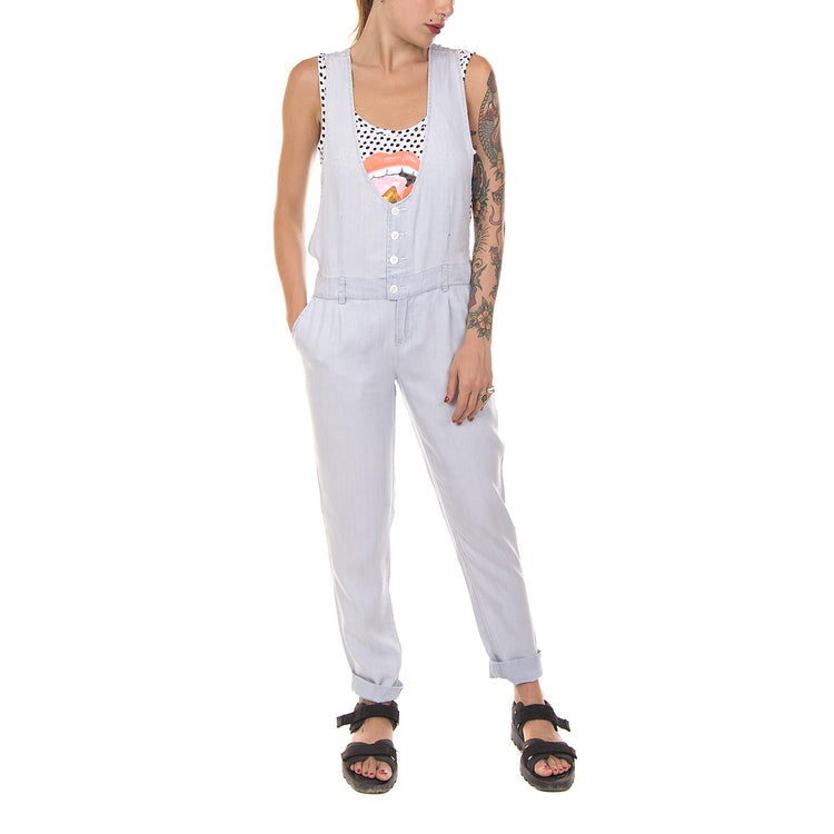 Denizen Romper Chambray Jumpsuit - Light Grey - Tuta Donna Grigia 86194_4  MINIMUM 