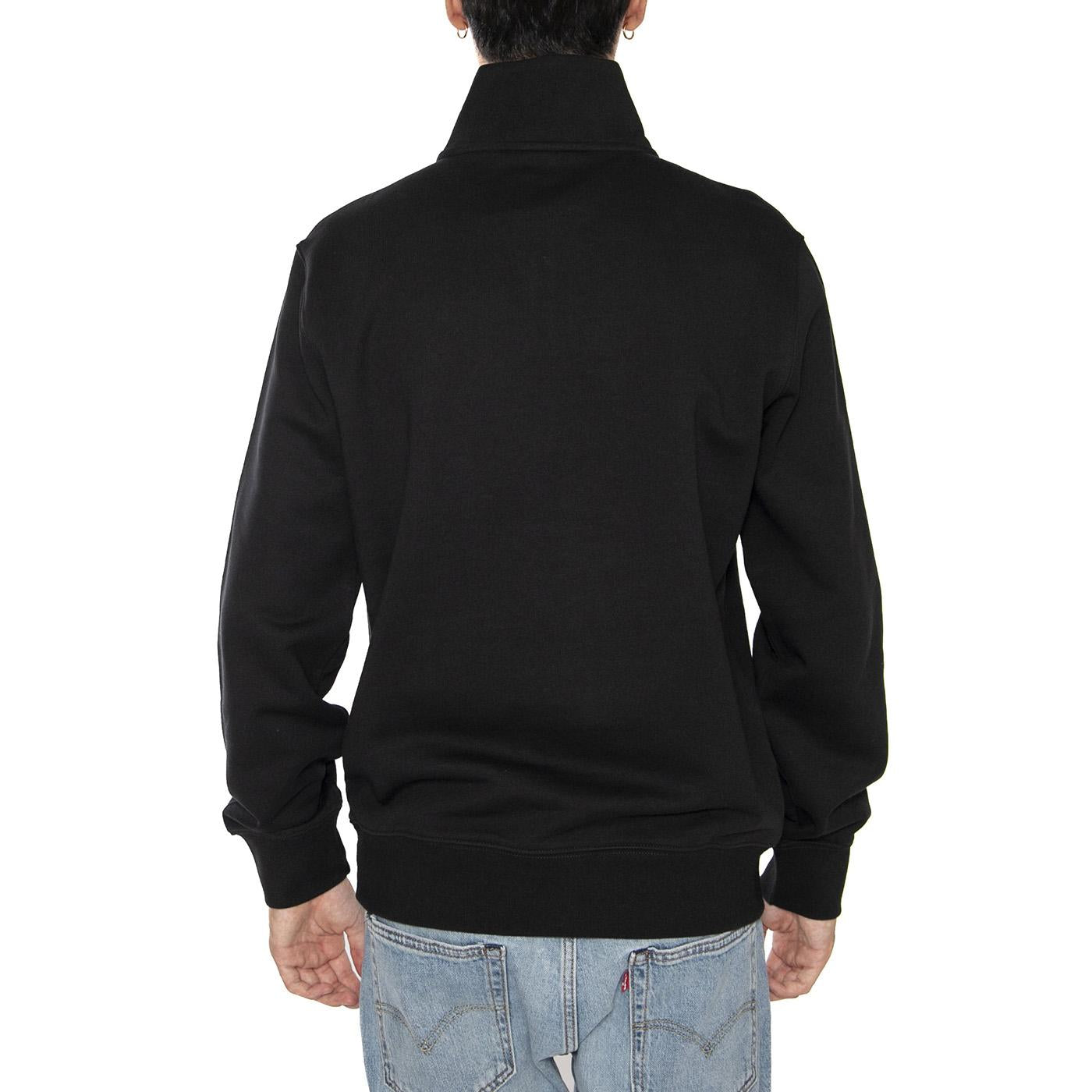 Original HM 1/4 Zip Mineral Black - Felpa Uomo Nera A8606-0000 . LEVIS 
