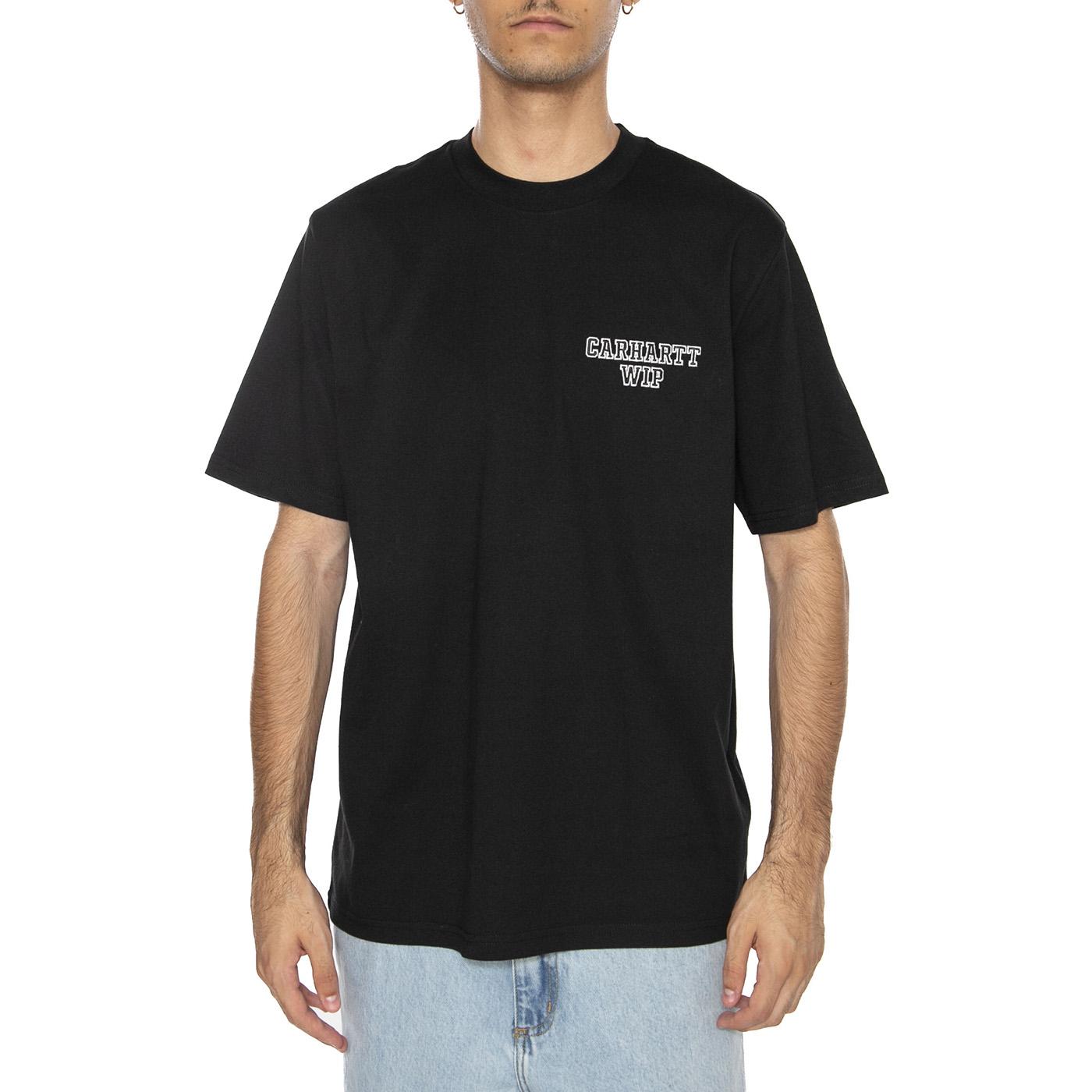 S/S Alumni T-Shirt Black - Maglietta Girocollo Uomo Nera I035207.89XX . CARHARTT WIP 