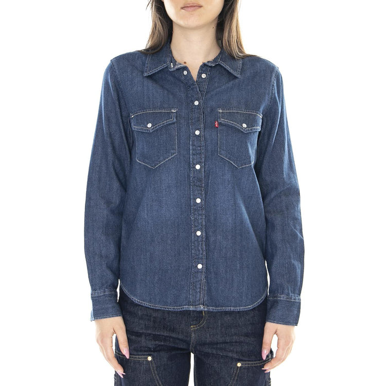 W' Essential Western Shirt Dark Blue - Camicia Denim Jeans Donna Blu 16786-0007-SS23  LEVIS 