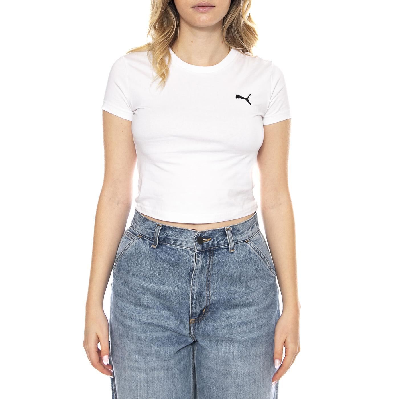 WARDROBE ESS Baby Tee -- Maglietta Donna Bianca 629745-02 . PUMA 