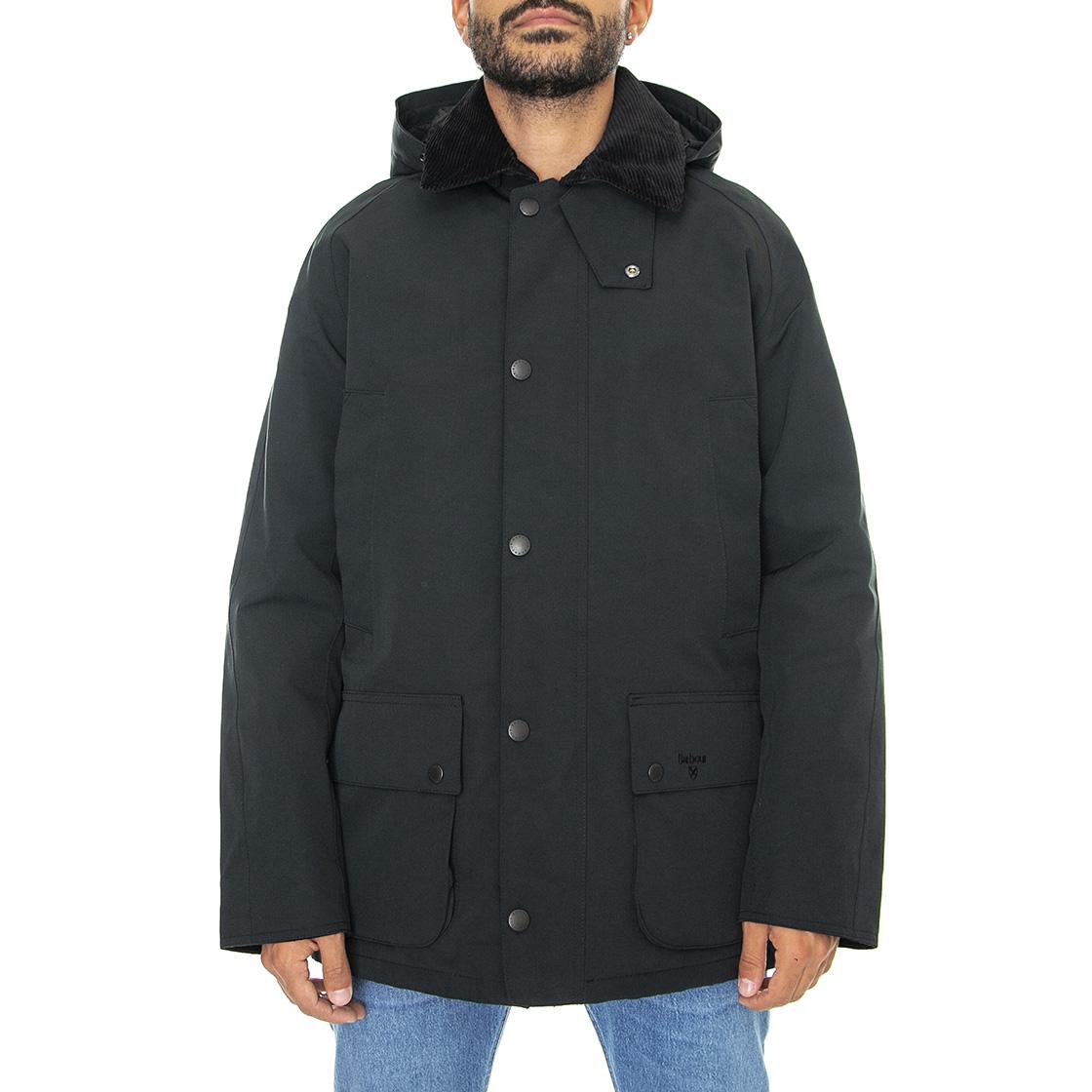 Winter Ashby Jacket Black - Giacca Invernale con Cappuccio Uomo Nera 222MMWB1001-BK11  BARBOUR 