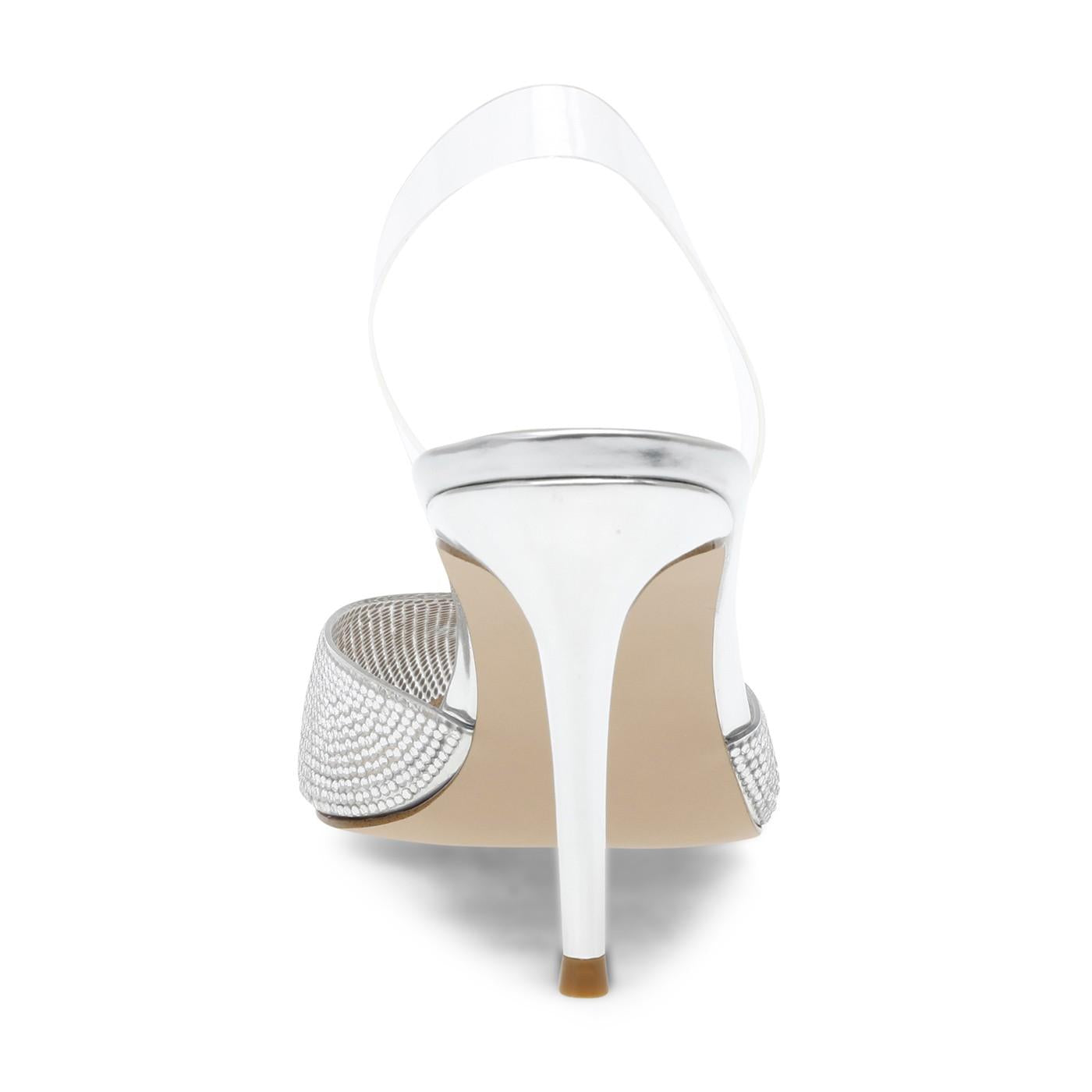 Lucyle Silver Clear Vinyl + Clear Stones - Scarpe Décolleté Donna Bianco / Argento SMSLUCYLE-SIL  STEVE MADDEN 
