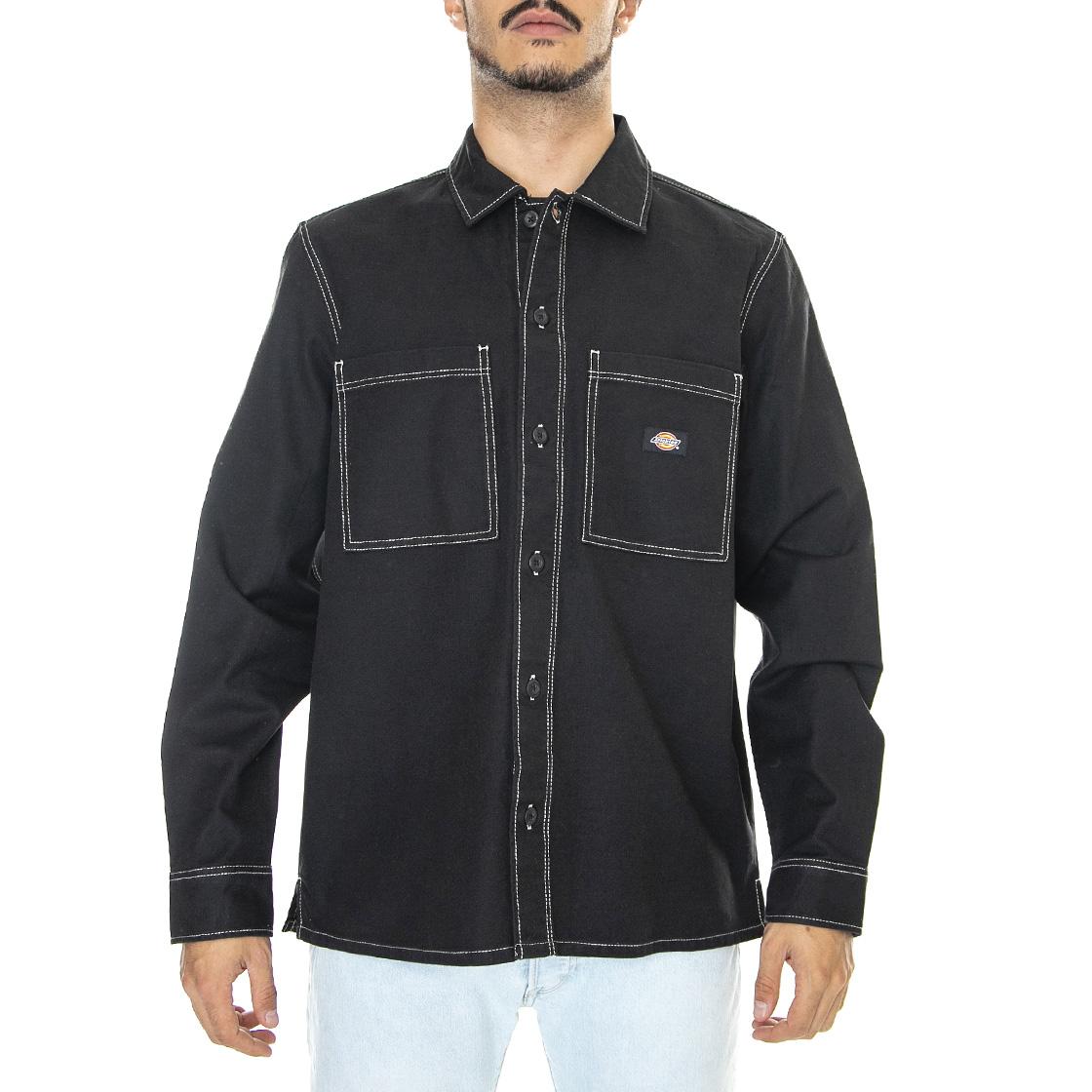 Florala Shirt Military Black - Camicia Uomo Nera DK0A4Y4TBLK1  DICKIES 