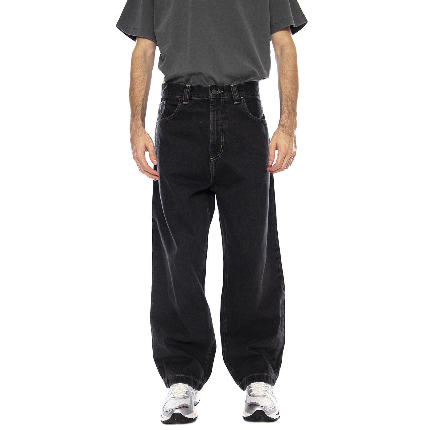 Carhartt WIP Brandon Pant Cotton Smith Jeans Black Stone Washed - Pantaloni Uomo Neri I035893.89.06 . KAWASAKI 
