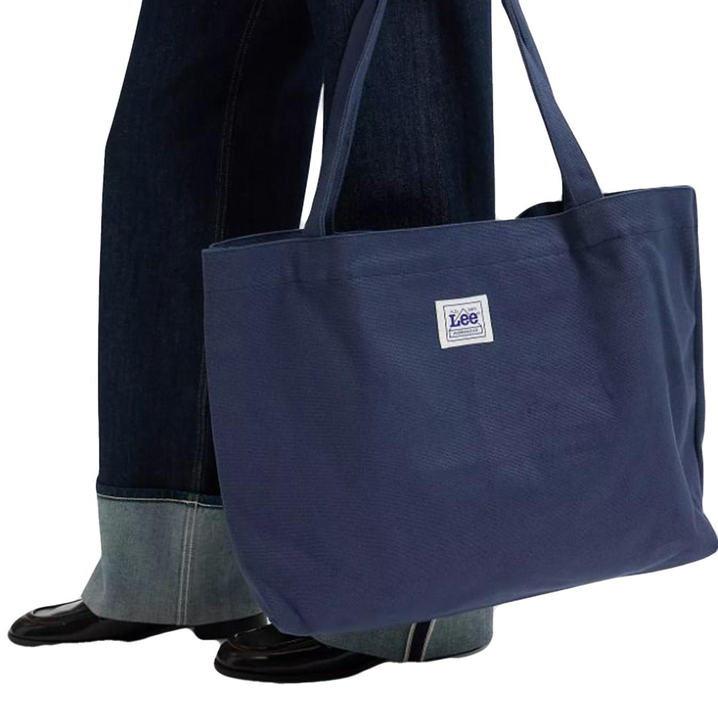 BEACH TOTE ACADEMY BLUE - Borsa Tote Bag Blu 112379176 BLK LEE 