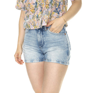 Cowboy Short 3 Inch Stuntman Blue - Pantaloncini Denim Jeans Donna Blu 112351074  WRANGLER 