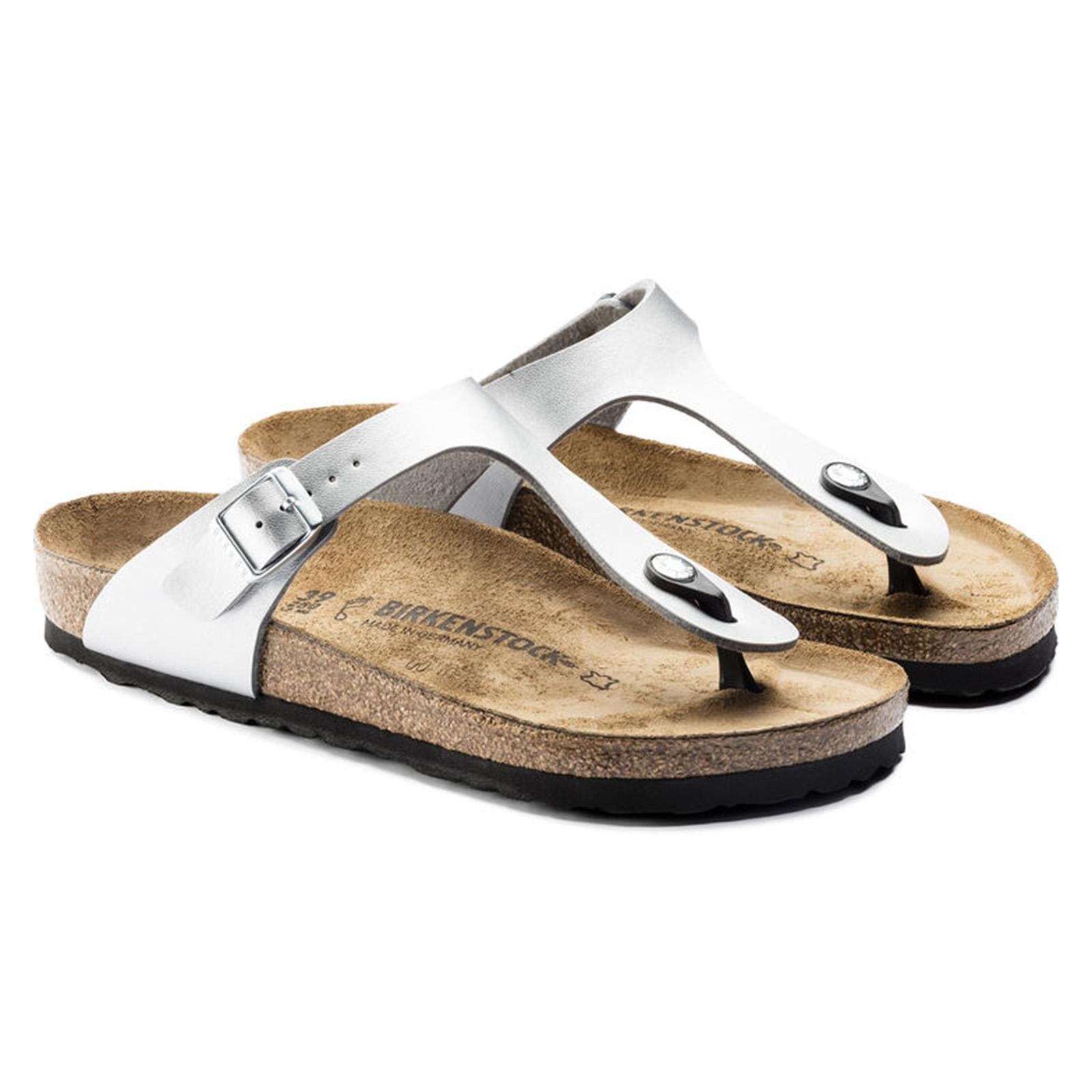 Gizeh Birko Flor Sandals - Silver - Sandali Donna Argento - Calzata Stretta 043851 . BIRKENSTOCK 
