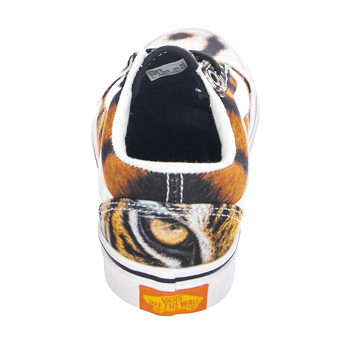 Unisex Youth ComfyCush Old Skool (Discovery) - Scarpe Stringate Profilo Basso Bambino Multicolore / Project Cat / Multi Tiger VN0A4U1Q9A91  VANS 