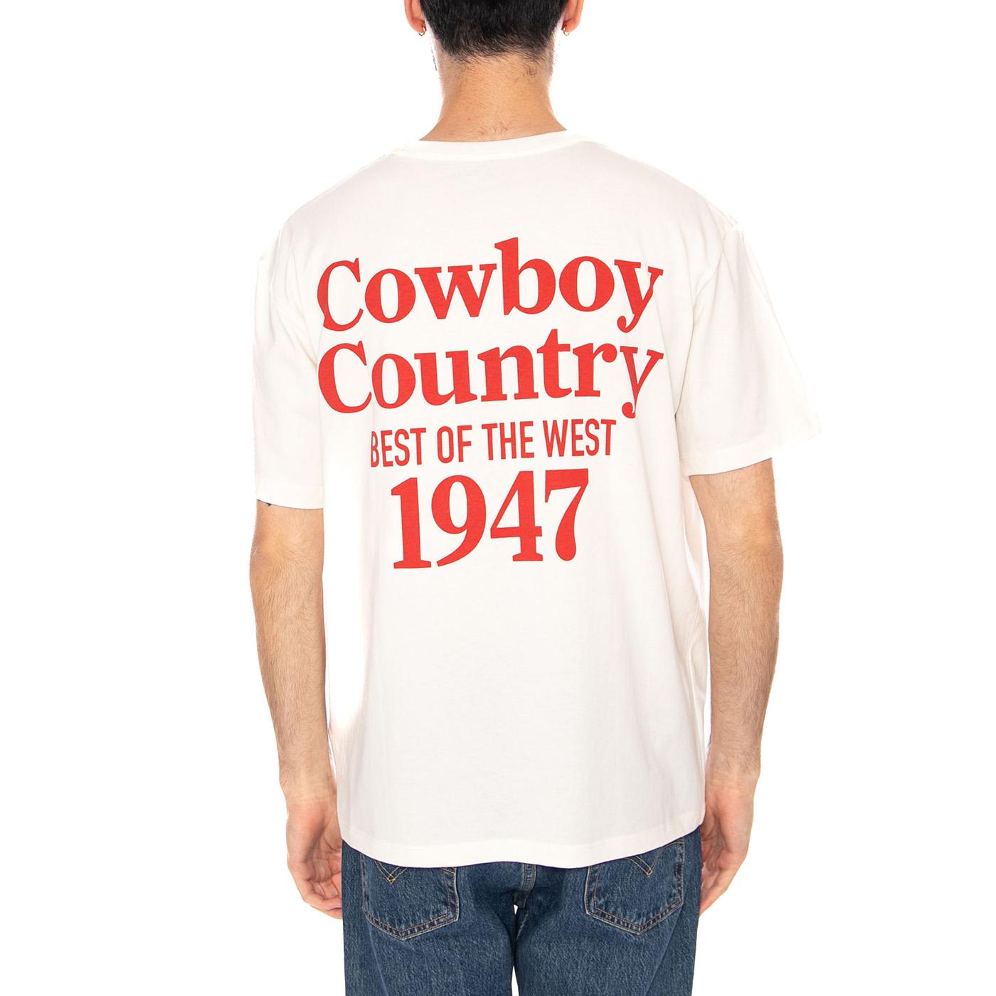 VINTAGE TEE WORN WHITE - Maglietta Girocollo Uomo Bianca 112378016 WHT WRANGLER 