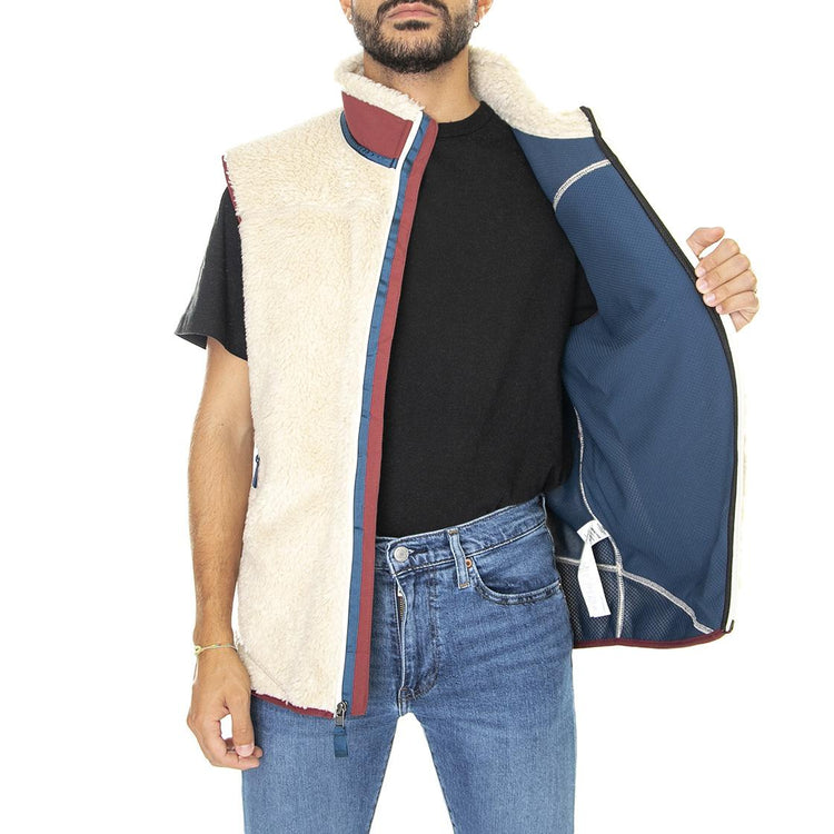 M's Classic Retro-X Vest Dark Natural w/Sequoia Red - Giacca Invernale Smanicata Uomo Beige 23048-DNSQ  PATAGONIA 