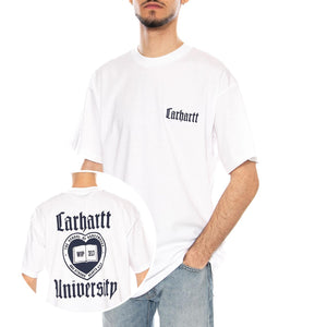 S/S Schooling T-Shirt White - Maglietta Girocollo Uomo Bianca I035453.02XX . CARHARTT WIP 