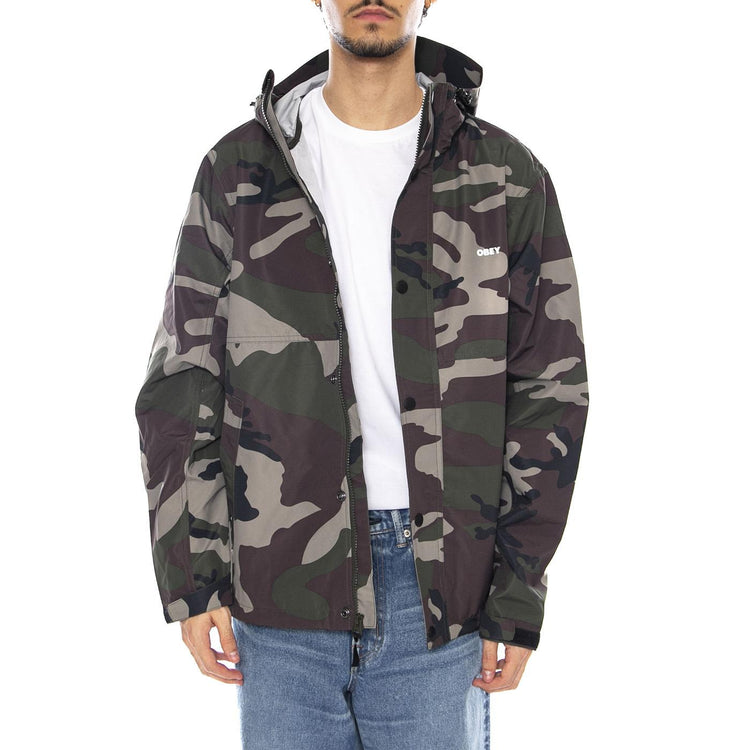 Order Jacket Field Camo - Giacca con Cappuccio Uomo Camo 121800519 FCA OBEY 