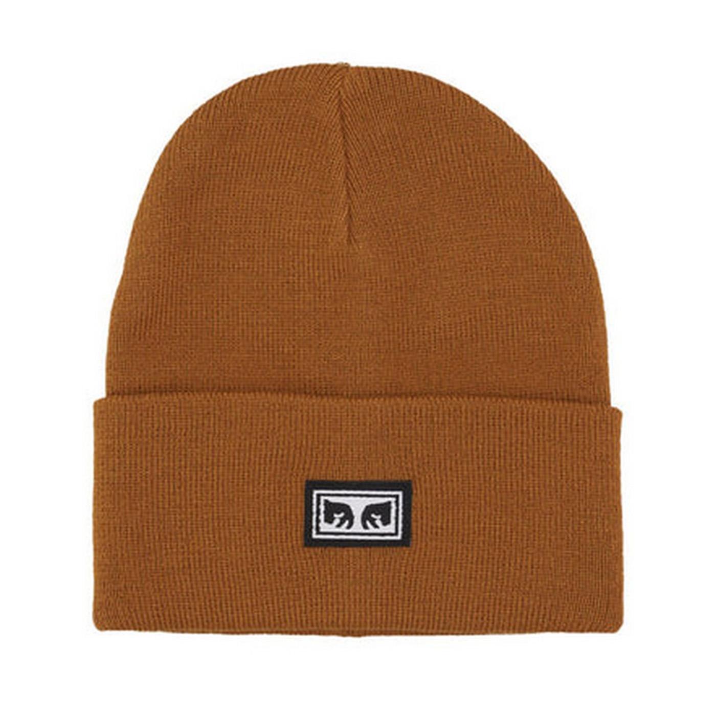 Icon Eyes Beanie Rubber - Cappellino in Maglia Marrone 100030132 RBR OBEY 
