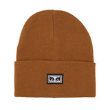 Icon Eyes Beanie Rubber - Cappellino in Maglia Marrone  ACCESSORI OBEY