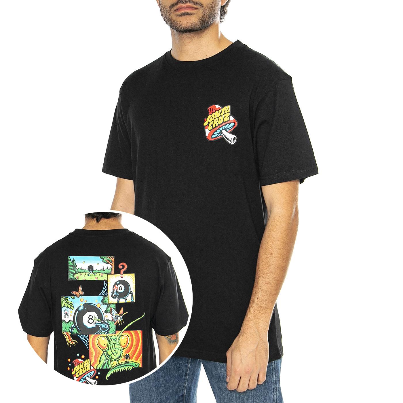 Winkowski 8Ballr Comic Black - Maglietta Girocollo Uomo Nera SCA-TEE-11482  SANTA CRUZ 
