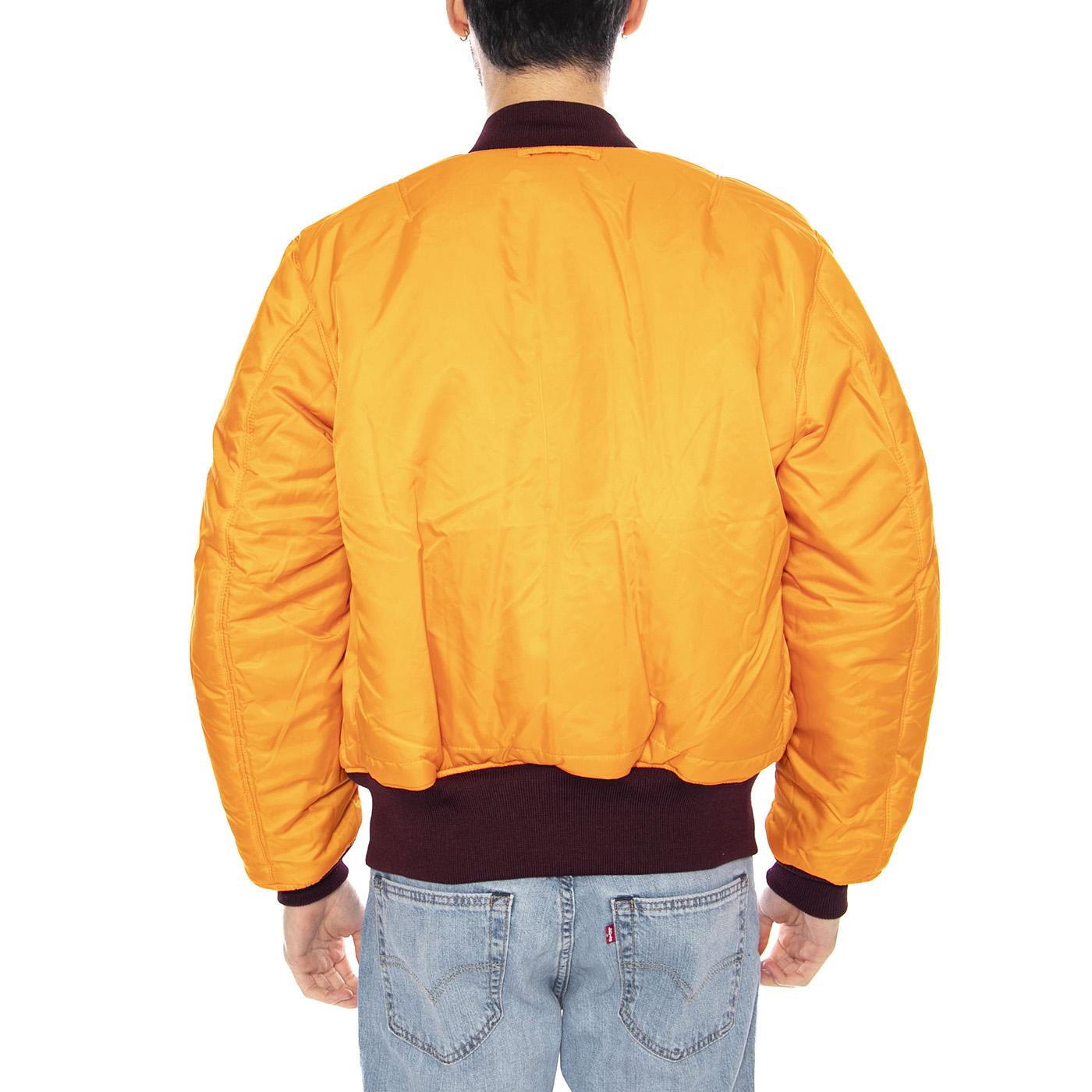 Alpha Industries MA-1 Reversible Bomber -- Giacca Reversibile Uomo Bordeaux / Arancione F100101 608 ALPHA INDUSTRIES 