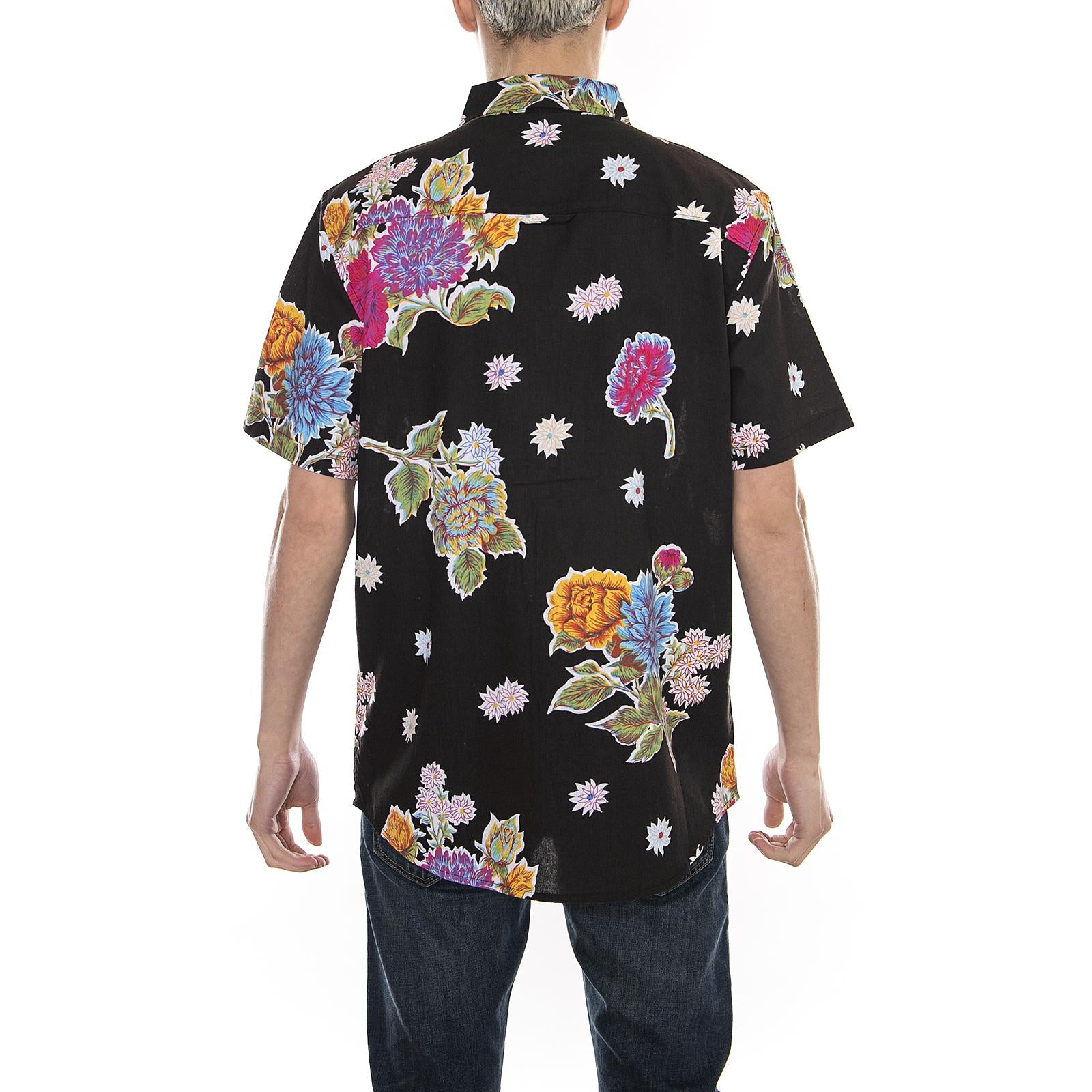 BOTANICA FLORAL S/S SHIRT BLACK BU00029-BLACK  HUF 