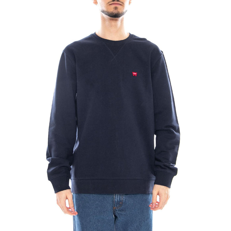 SIGN OFF CREW - Navy - Felpa Girocollo Uomo Blu 112350534 . WRANGLER 
